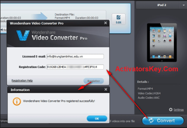 wondershare video converter ultimate serial keys